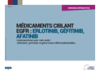 Guide Anticancéreux par voie orale : Médicaments ciblant EGFR - erlotinib - gefitinib - afatinib