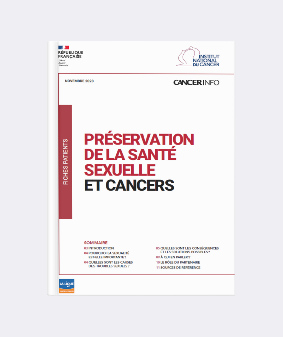 Parution d’une fiche sur la préservation de la santé sexuelle et cancers (Institut National du Cancer)