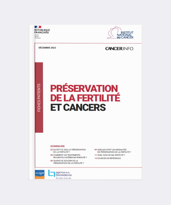 L’Institut National du cancer publie une fiche sur la préservation de la fertilité et cancers (INCa)