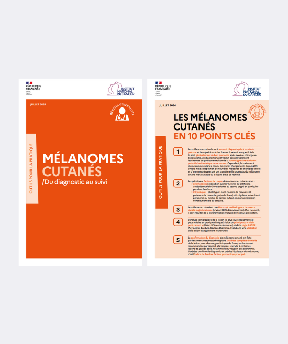 L’Institut National du Cancer publie une brochure  sur les mélanomes cutanés destinée aux médecins généralistes