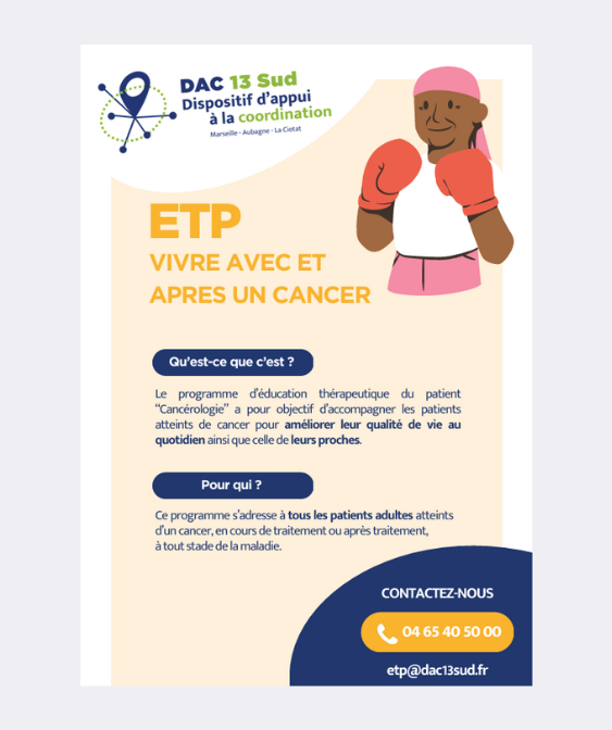 Le DAC 13 Sud lance un programme d’éducation thérapeutique du patient « Vivre avec et après un cancer »