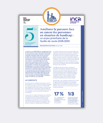 Améliorer le parcours face au cancer des personnes en situation de handicap : un enjeu prioritaire de la feuille de route 2026-2030 (INCa)