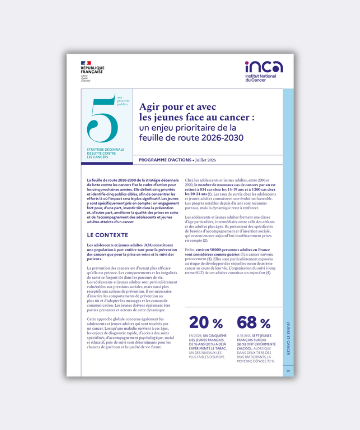 Agir pour et avec les jeunes face au cancer : un enjeu prioritaire de la feuille de route 2026-2030 (Institut National du Cancer)